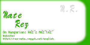 mate rez business card